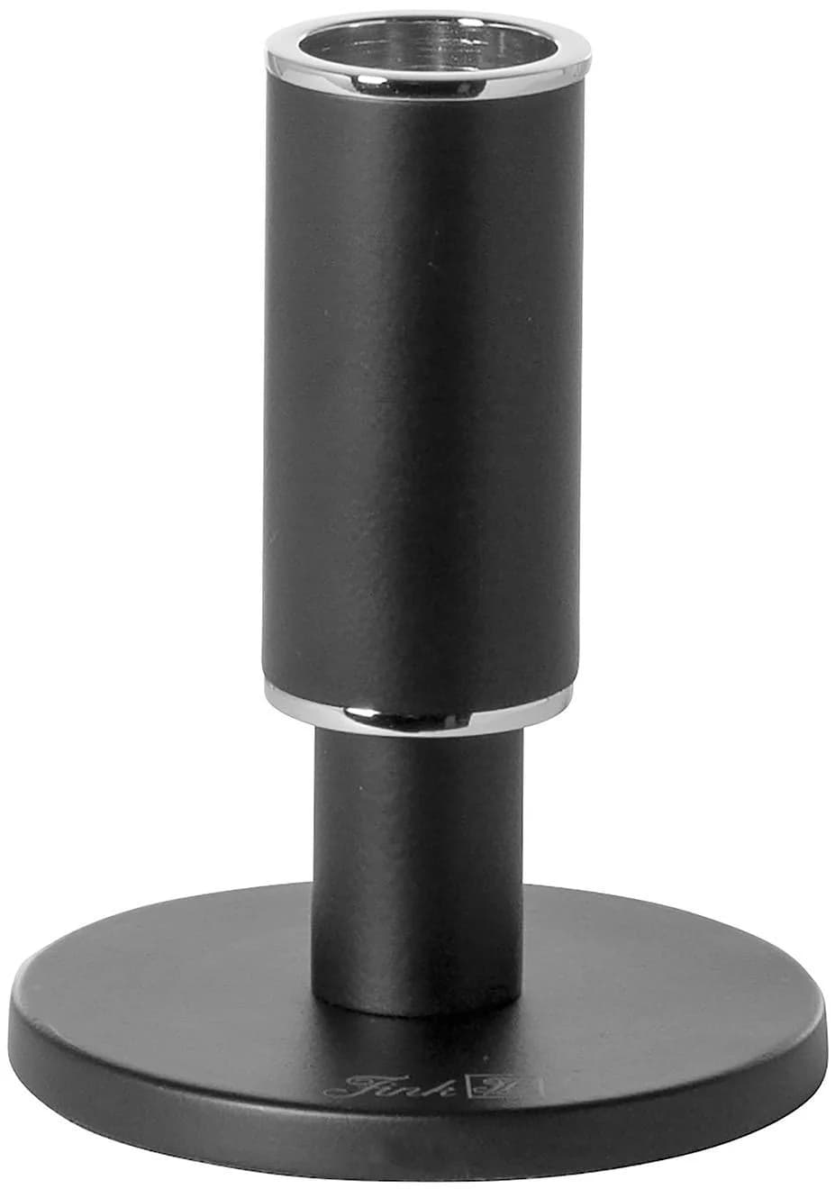 Kerzenleuchter FINK RITMO Silber Schwarz Aluminium Stabkerzenhalter