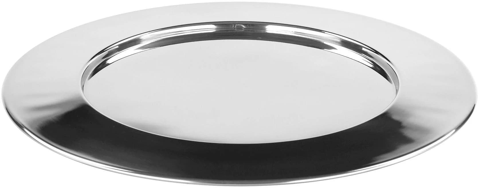 Platzteller CAMPO Edelstahl 41 cm Silber Untersetzer Dekoteller Kerzenteller