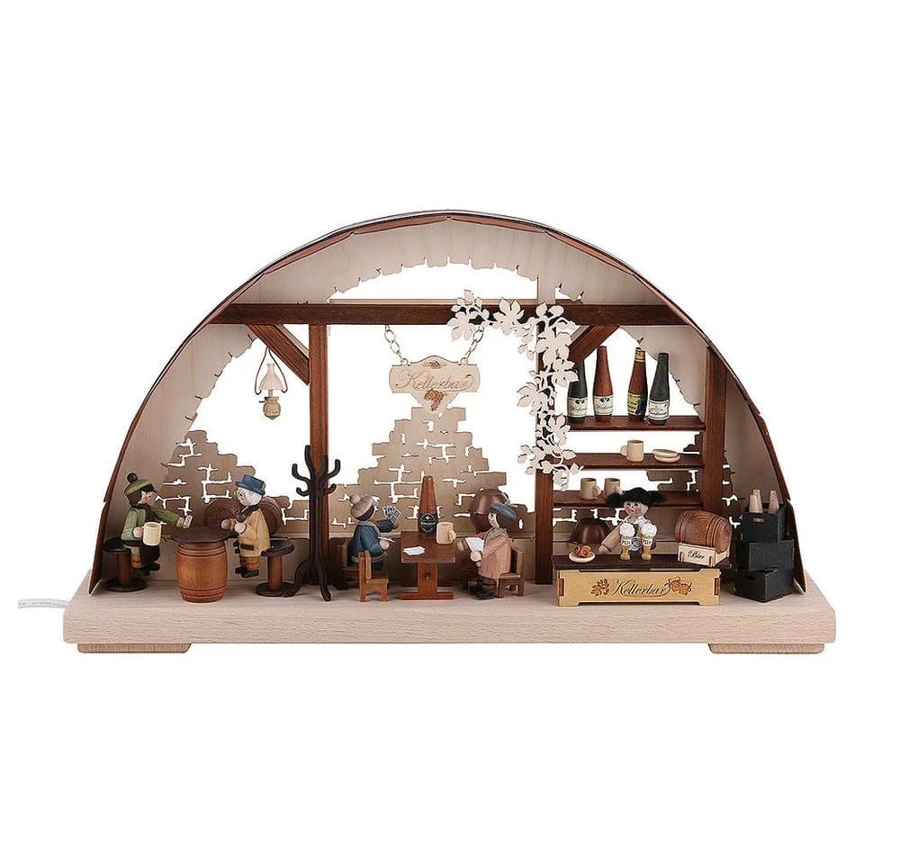 RATAGS 3D-Doppelschwibbogen Kellerbar Holzdesign