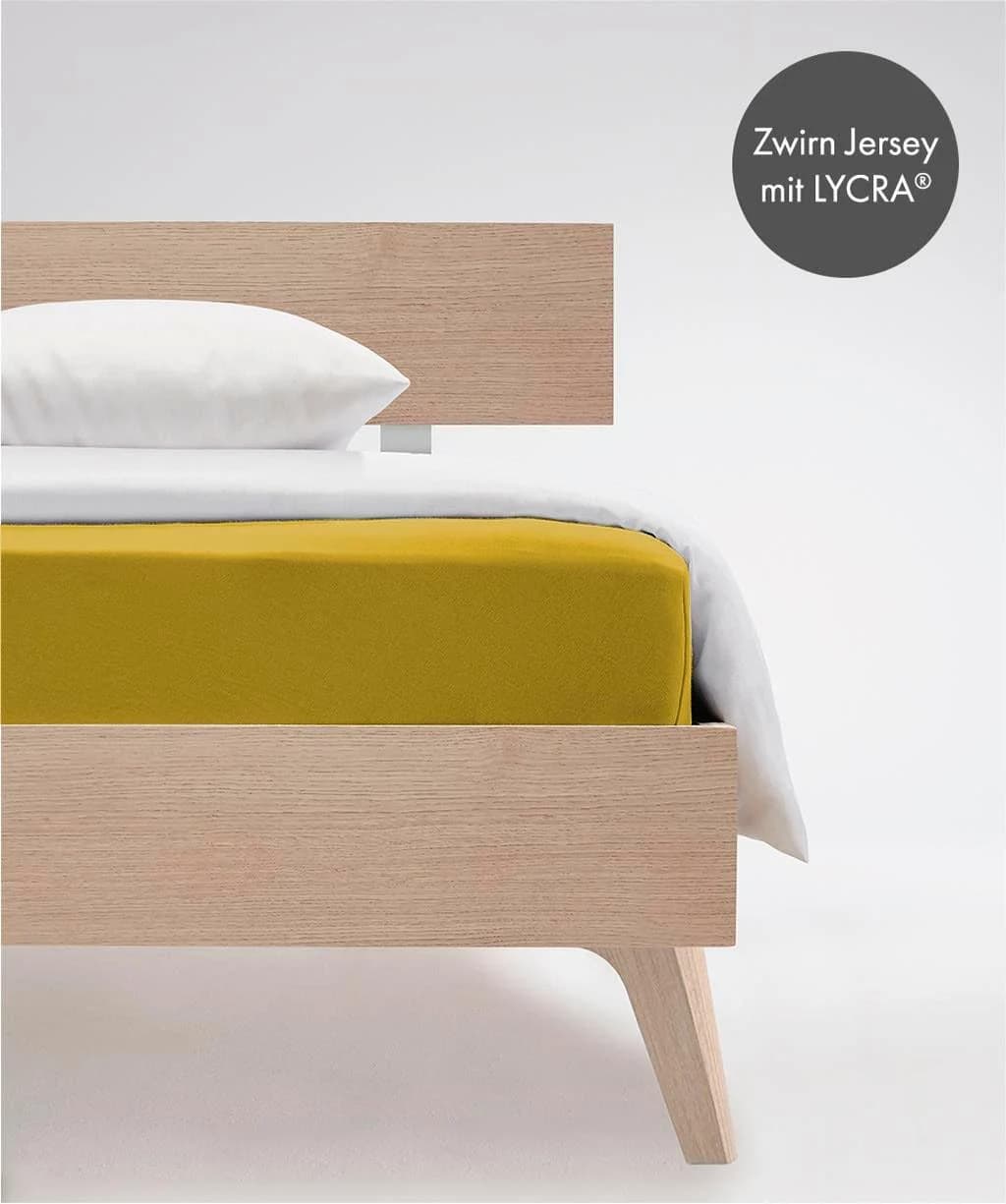 Fleuresse Comfort Spannbettlaken Olive Jersey-Elasthan 180cm