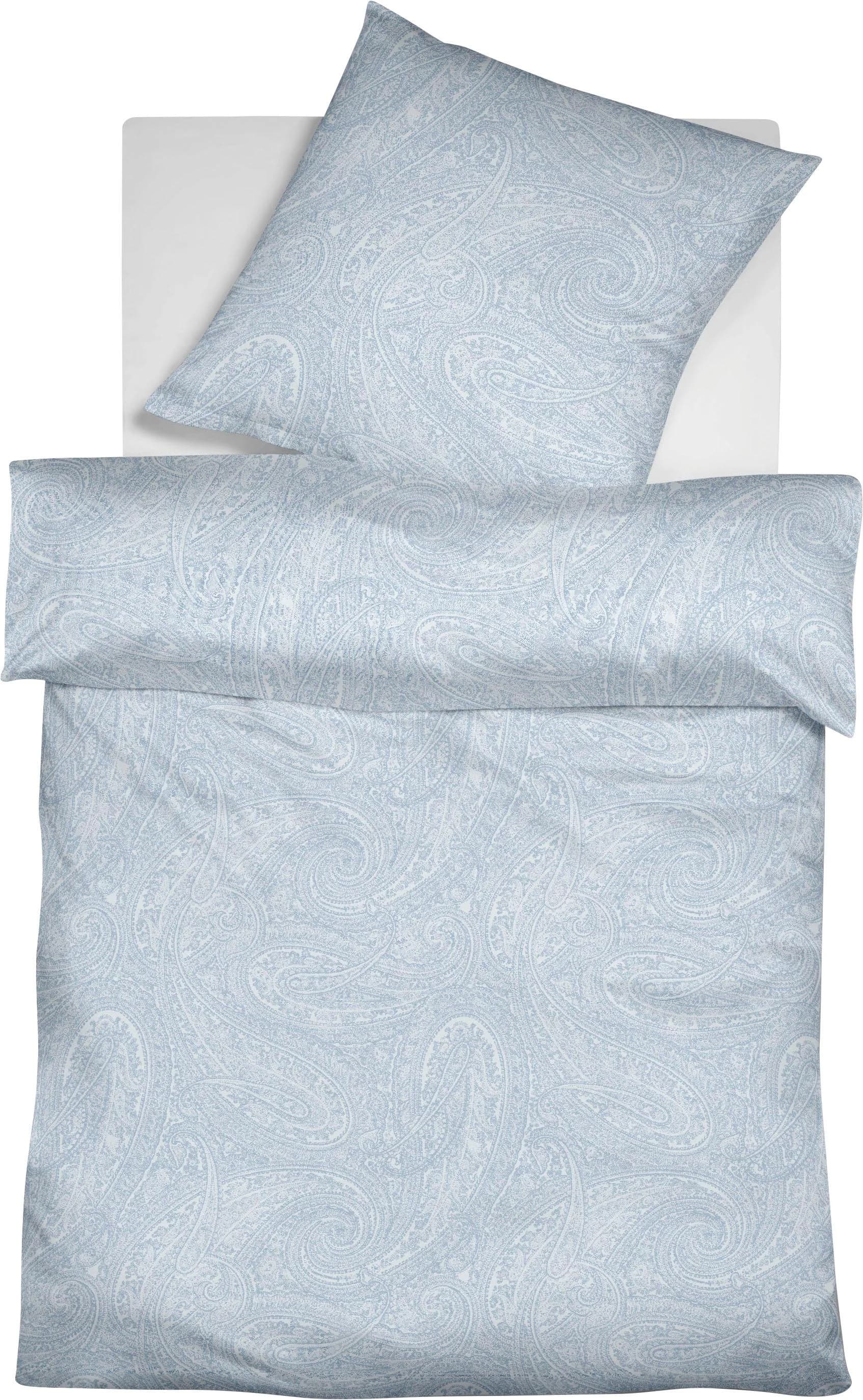 Fleuresse Bettwäsche Provence Prestige Blau Halbleinen Jacquard