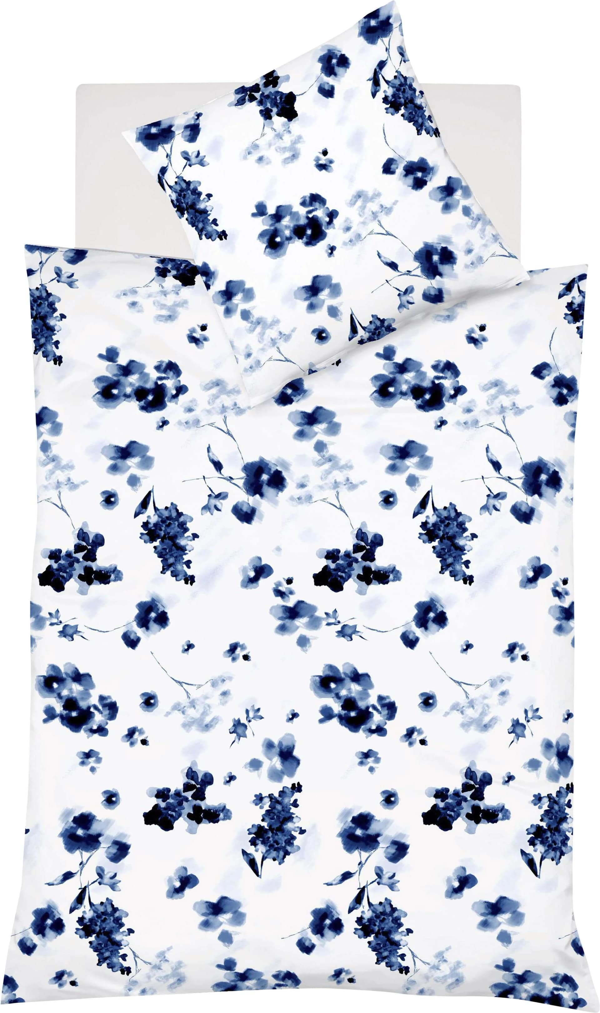 Fleuresse Wendebettwäsche Provence Cassis Navy Halbleinen 2-tlg.