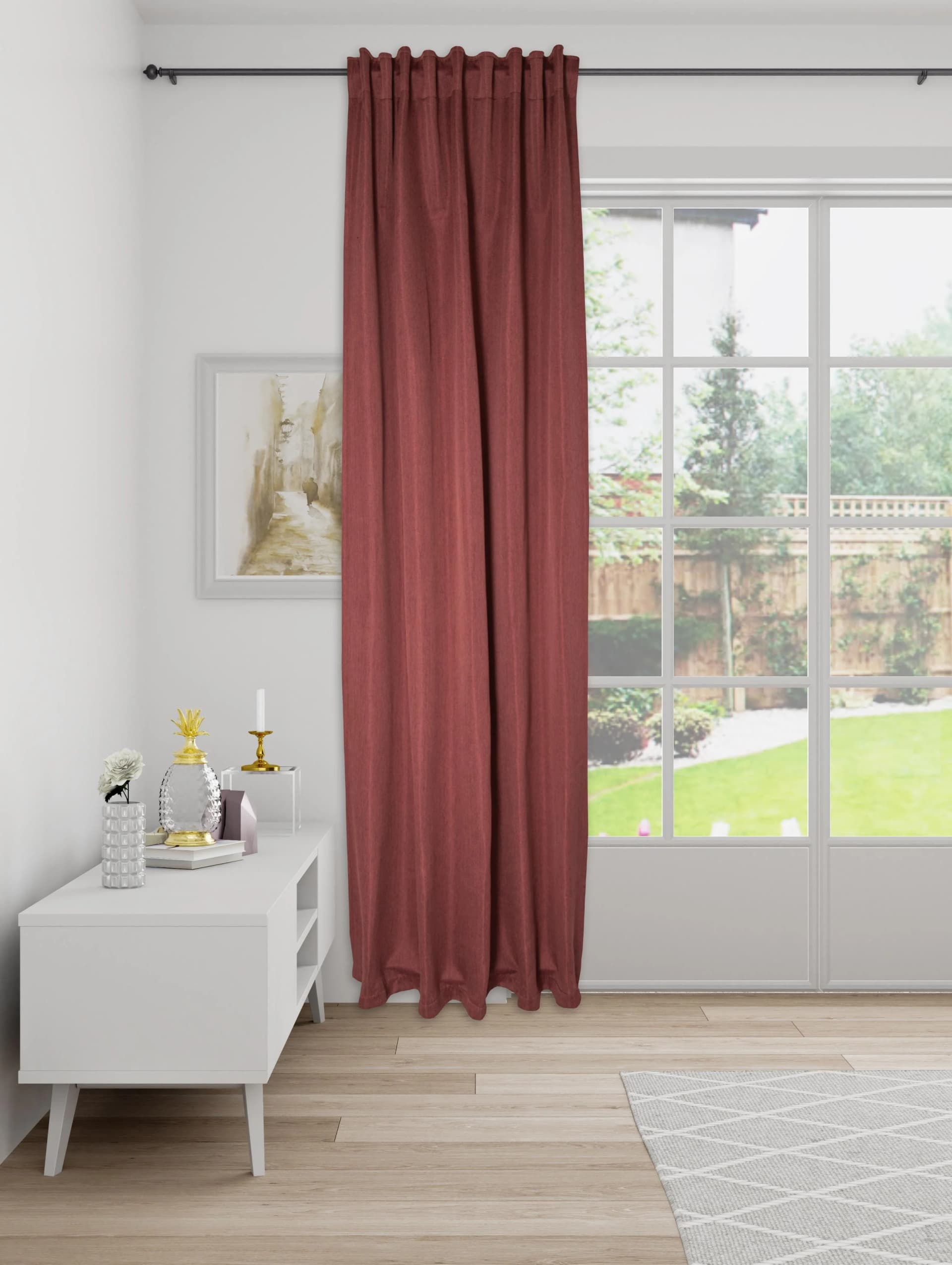 HOMING Vorhang Galdin Braun 140x245 cm Polyester Schlaufen
