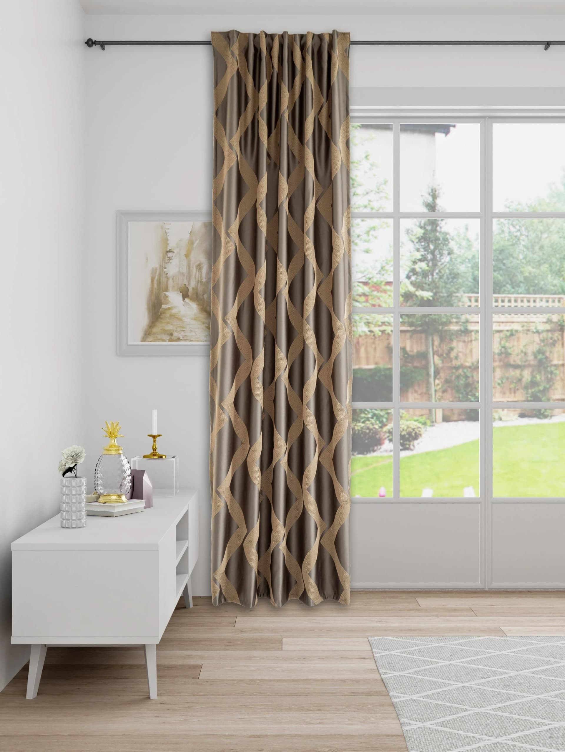 HOMING Vorhang Marla Grau 140x245cm Polyester Fertigschal