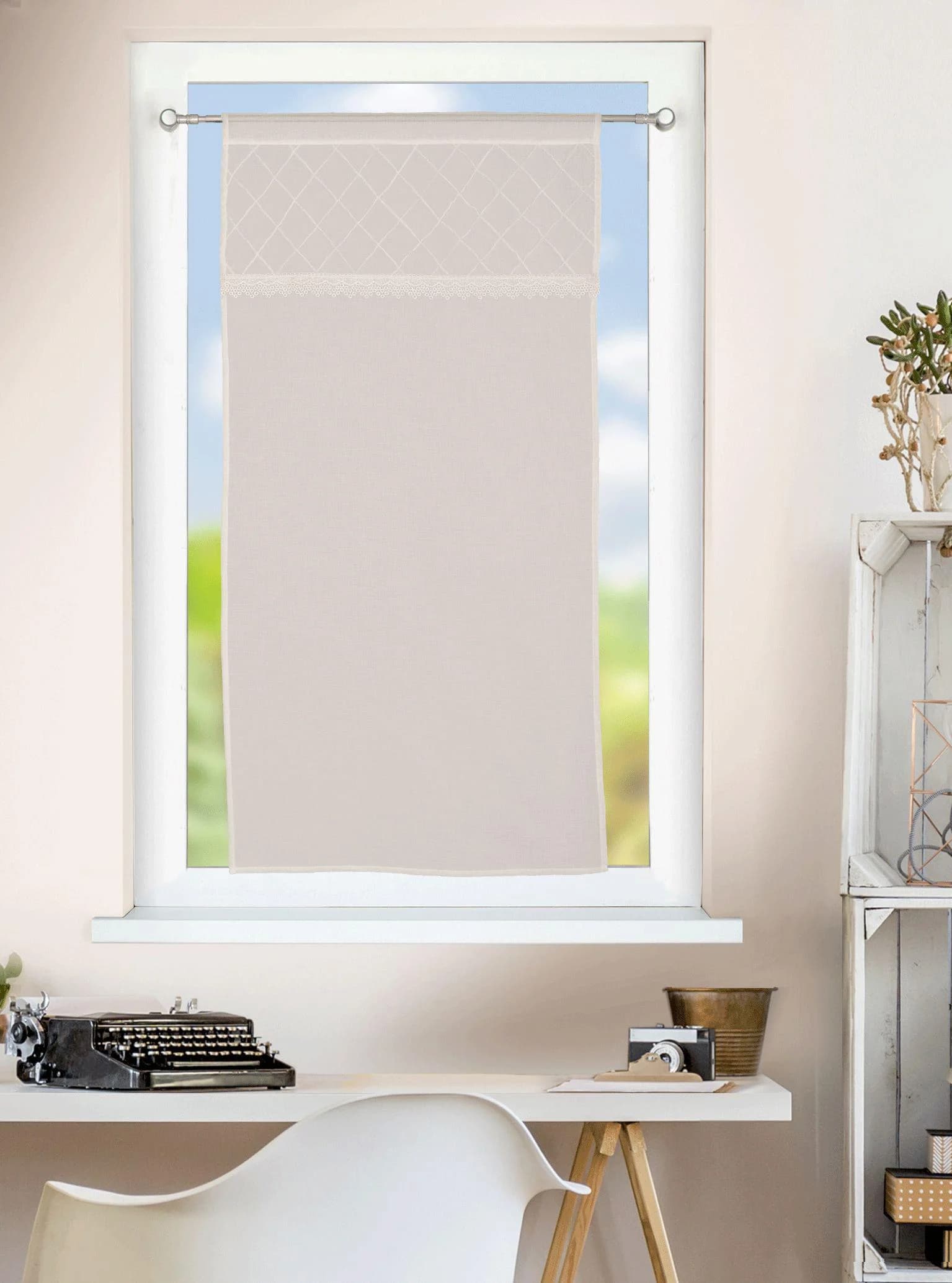 Gardine HOMING "Lumi" Weiß 100% Polyester