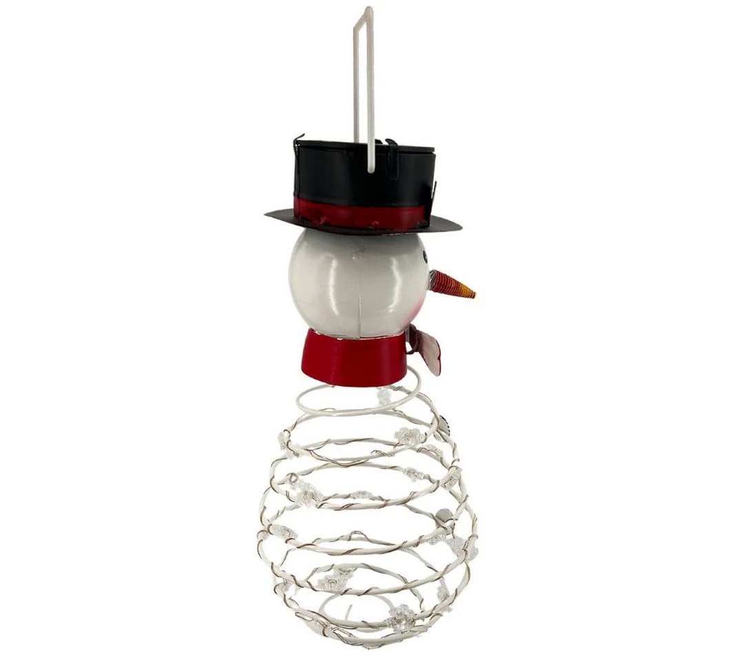 abc HOME LED-Hängeleuchte Schneemann Solarpanel Lichtsensor 20 cm H