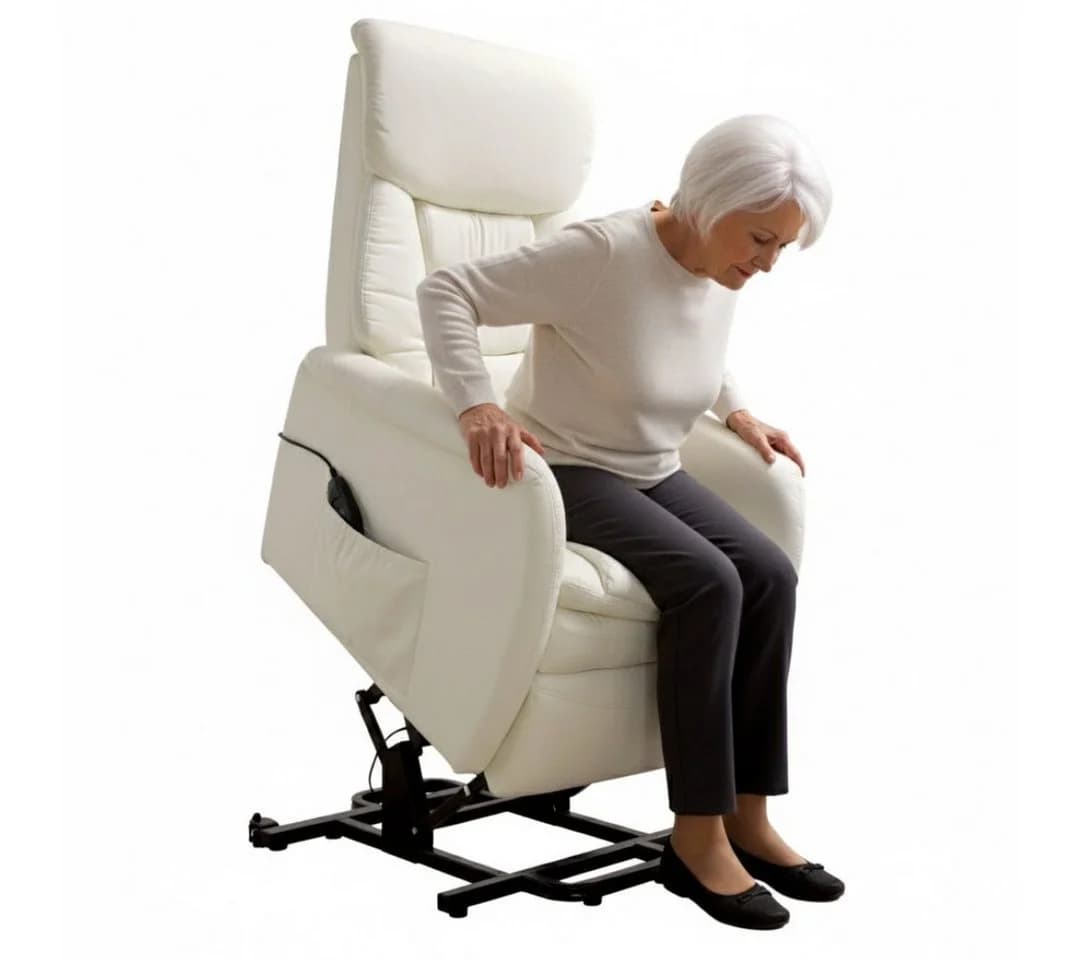 abc HOME Elektrischer Sessel mit Massage und Aufstehfunktion