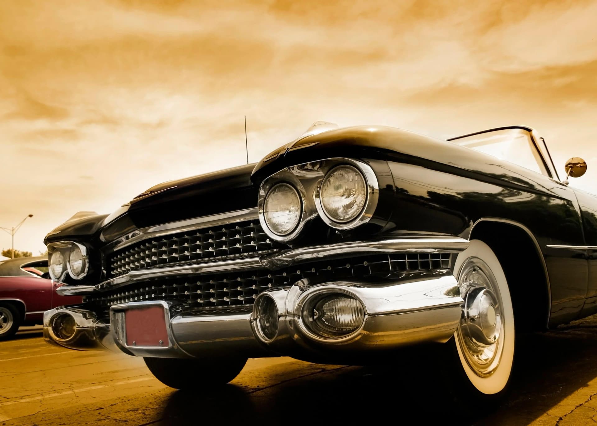 PAPERMOON Classic Cars Fototapete Bunt Vlies