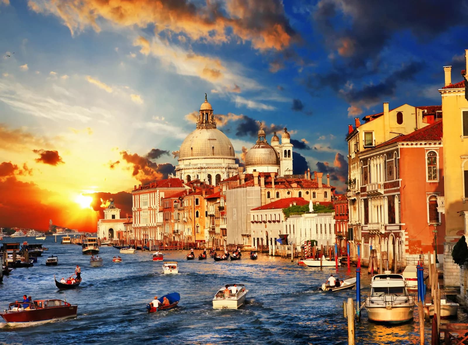 Fototapete PAPERMOON 'Venice Sunset' - Vlies, B:4m L:2,6m