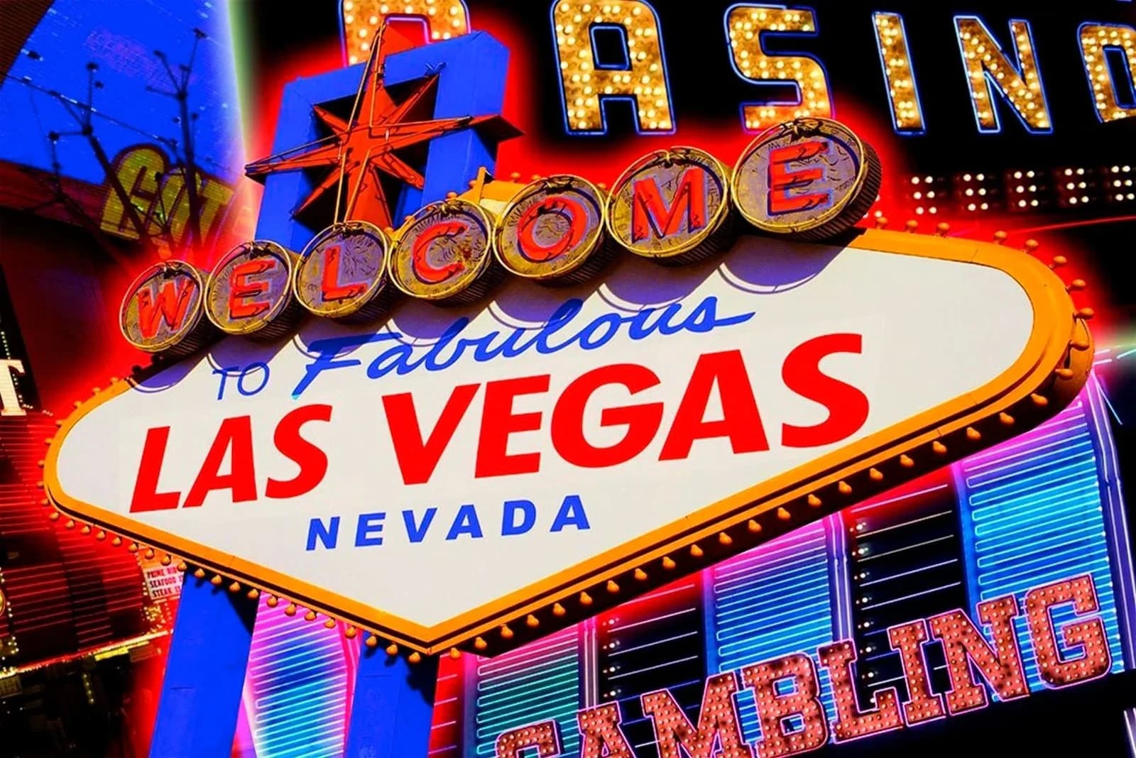 PAPERMOON Fototapete Las Vegas bunt Vlies 5x2,8m