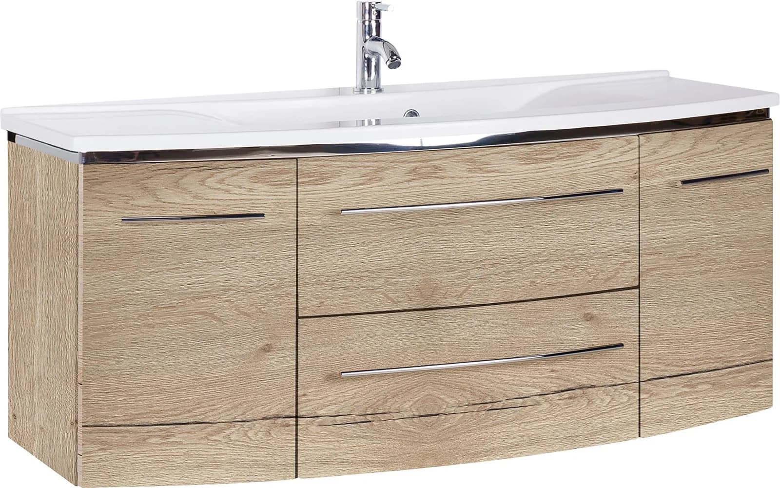 Waschtisch SAPHIR 3040 Eiche Struktur mit Aufsatzwaschbecken