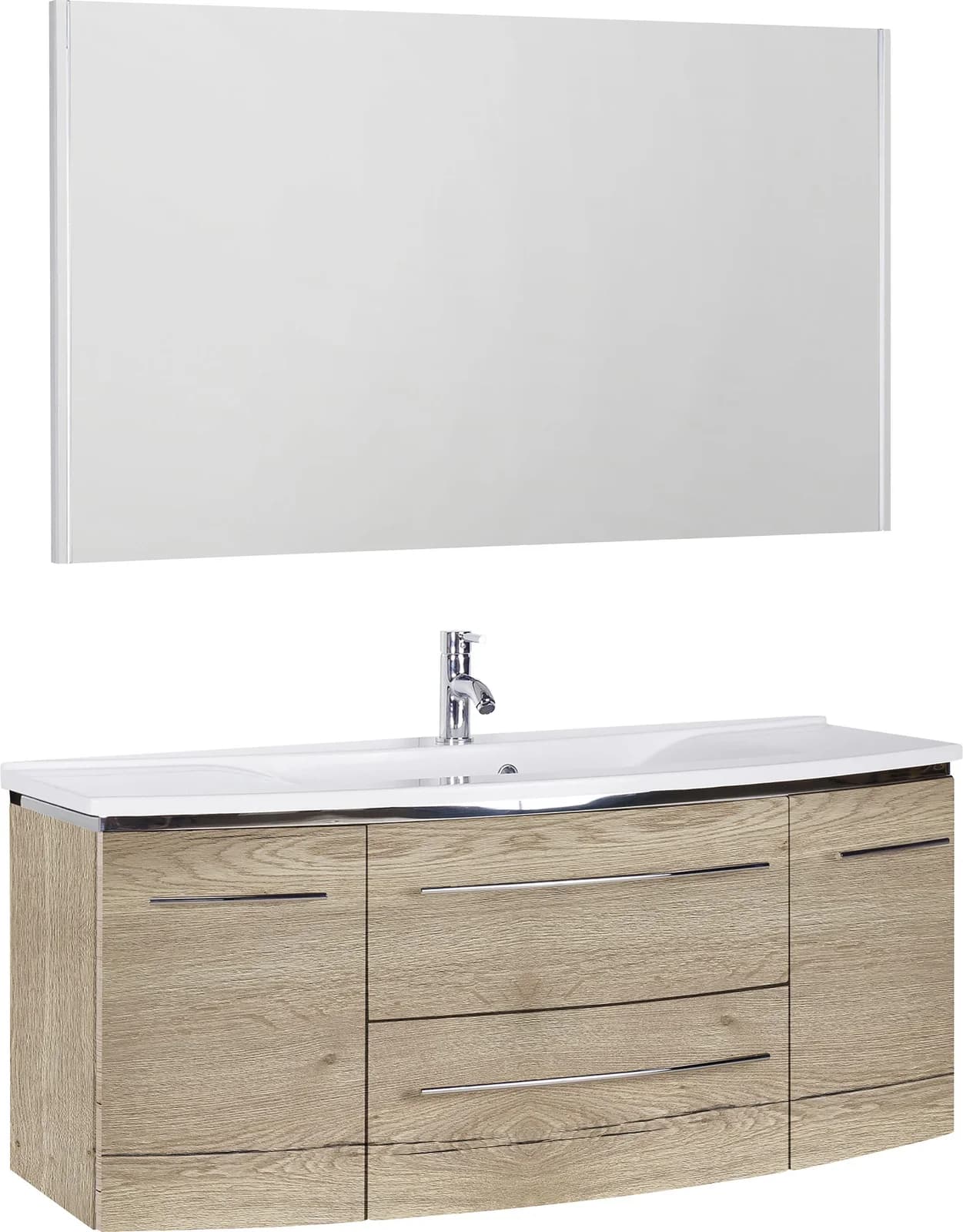 Badmöbel-Set SAPHIR 3040 Eiche Struktur Braun mit LED-Spiegel