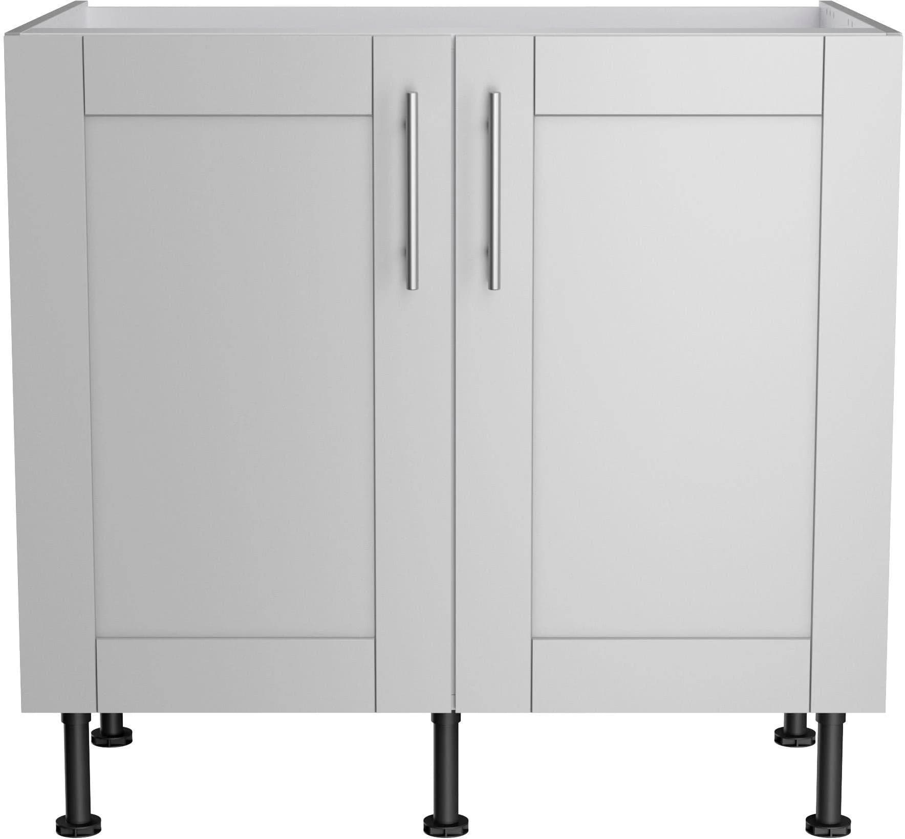 Kochstation Spülenschrank KS-Ahus Grau Wildeiche 90cm