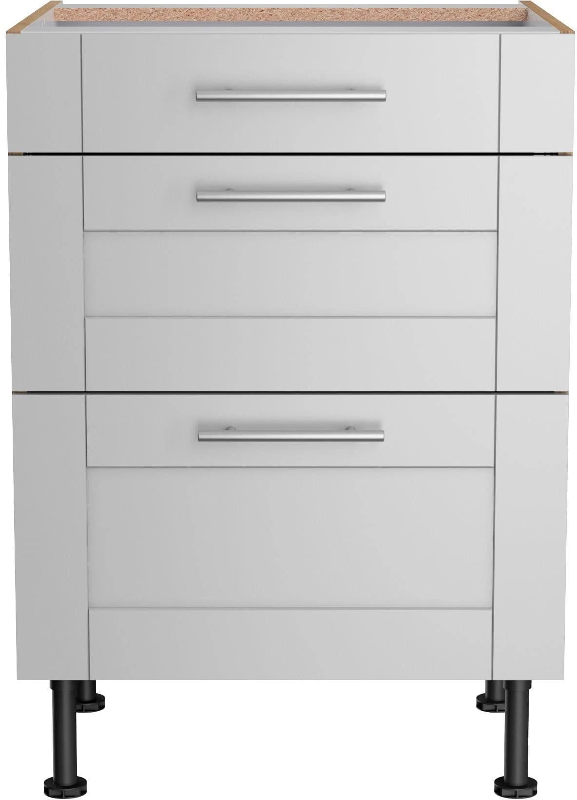 Kochstation KS-Ahus Unterschrank Grau Wildeiche 60cm