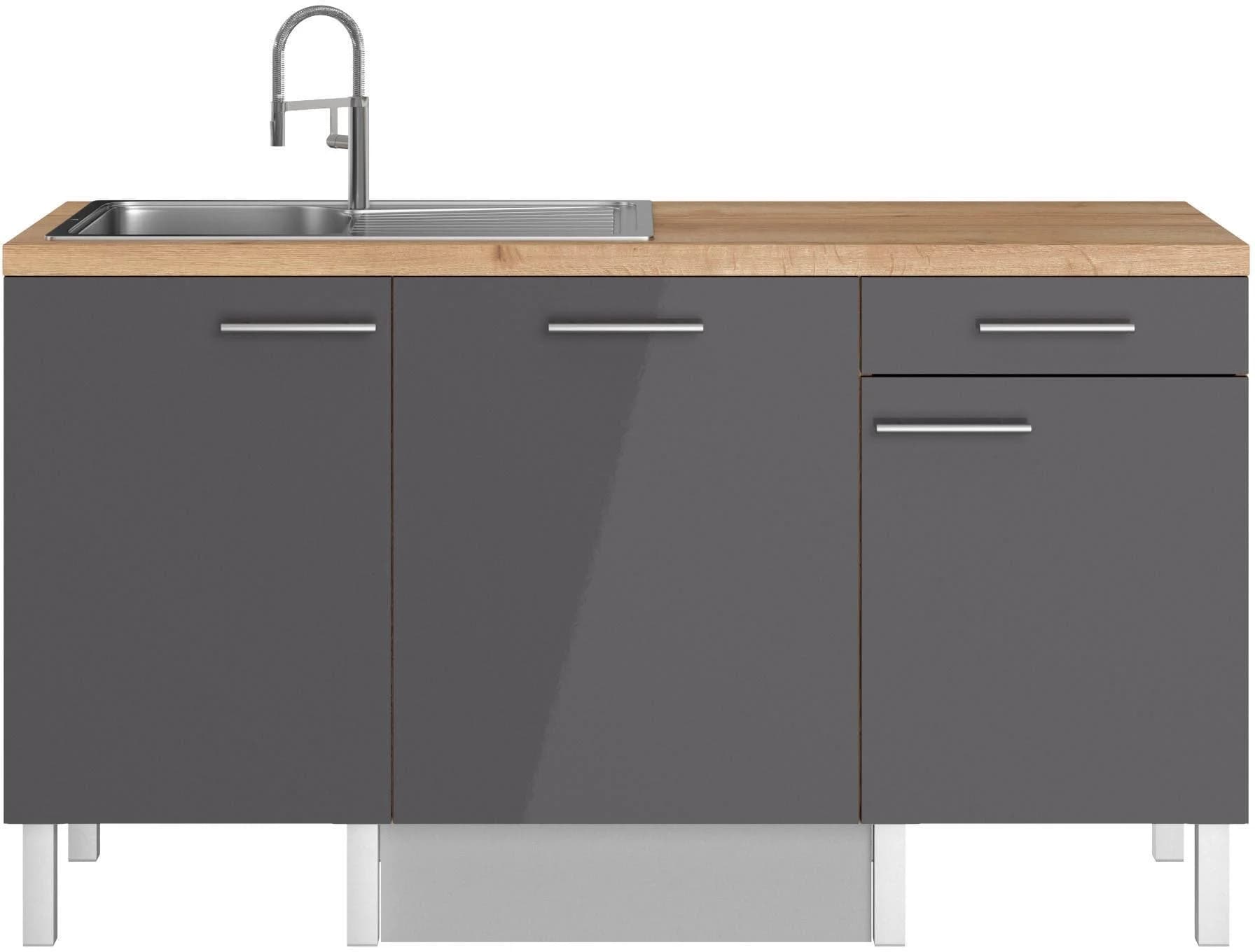 OPTIFIT Pantryküche Lilly Anthrazit Wildeiche 160cm