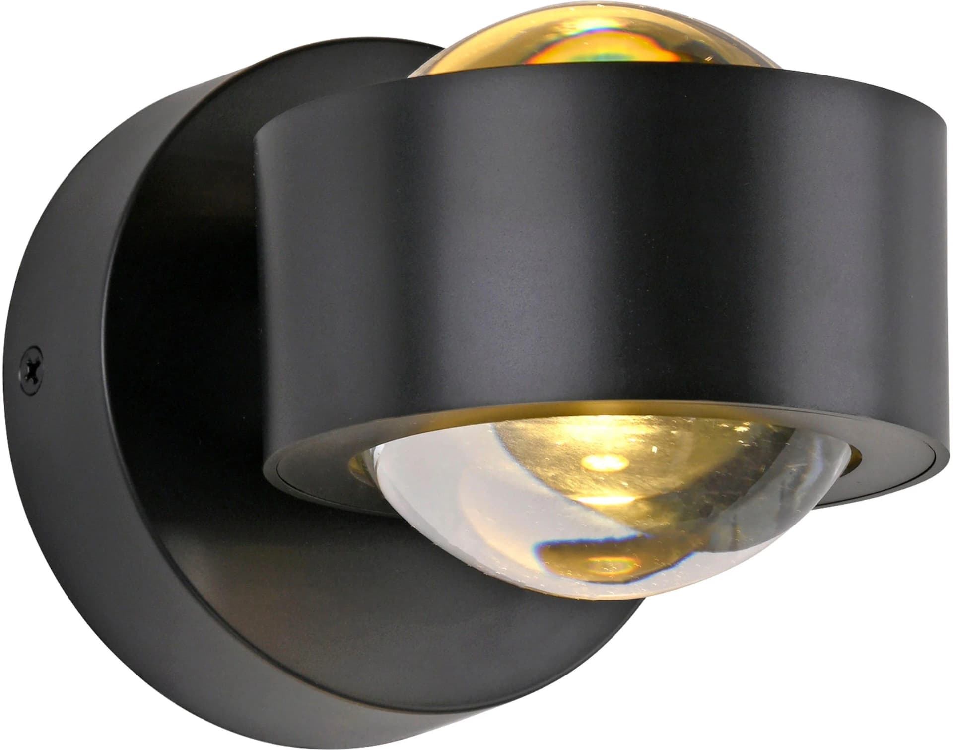 JUST LIGHT LED Wandleuchte AKKU-CHIA Schwarz Dimmbar mit Fernbedienung