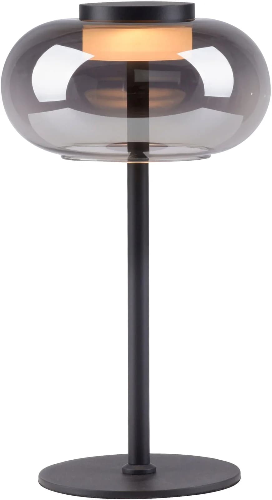 Schöner Wohnen LED-Tischlampe Sia Schwarz/Rauchgrau 3.000 K