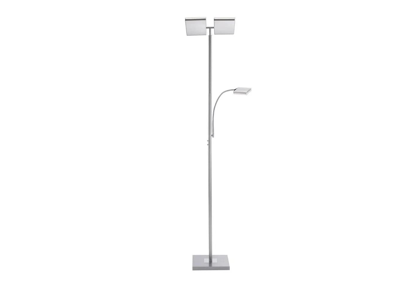 JUST LIGHT Stehlampe RUBEN LED Dimmbar Touch Silber