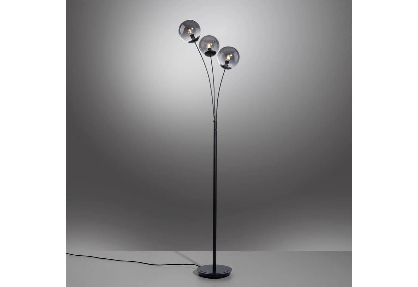 JUST LIGHT Stehlampe BIG WIDOW Schwarz 3x E14 Kippschalter