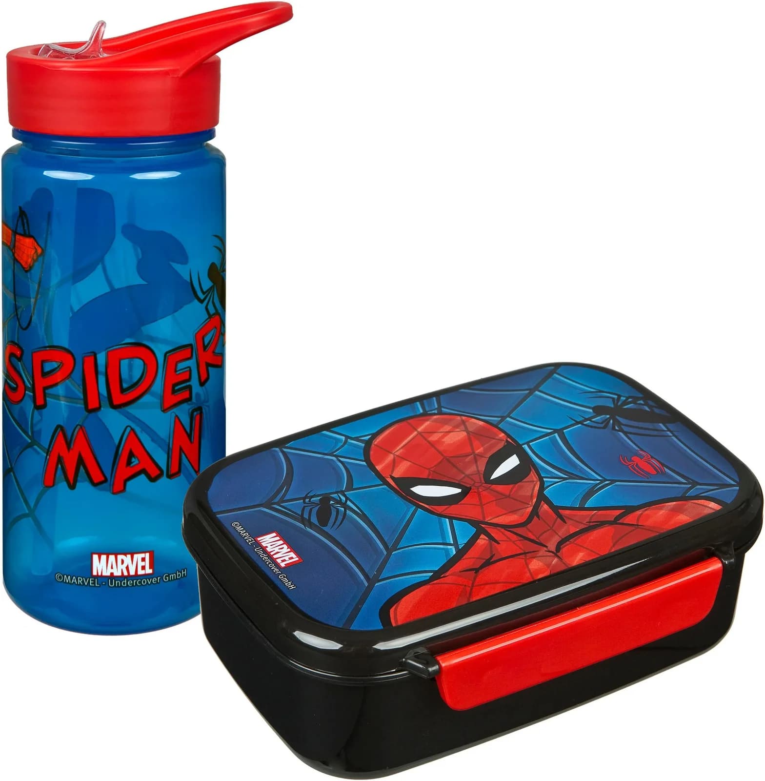 SCOOLI Lunchbox Spider-Man Set mit Trinkflasche Kinder
