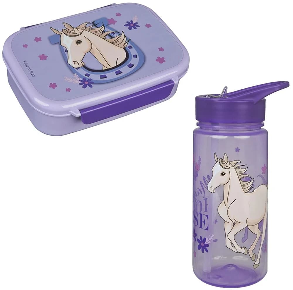 SCOOLI Lunchbox mit Trinkflasche Kinder Magic Horse Set