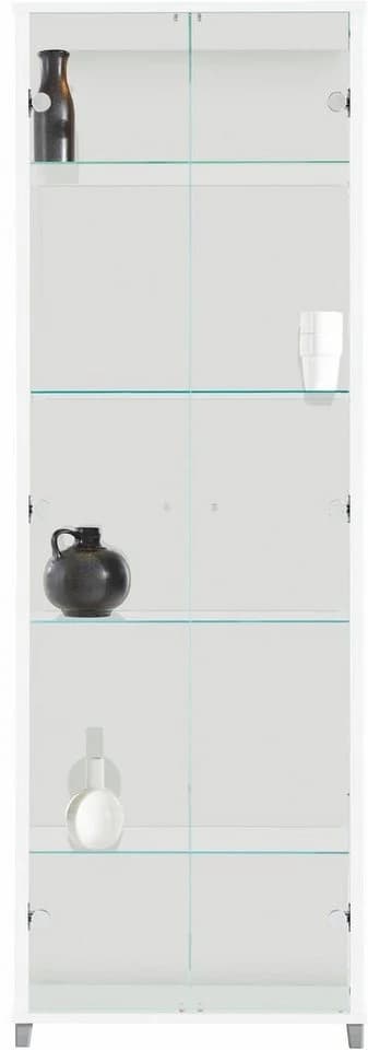 FIF MÖBEL OPTIMA Vitrine Weiß mit Sicherheitsglas