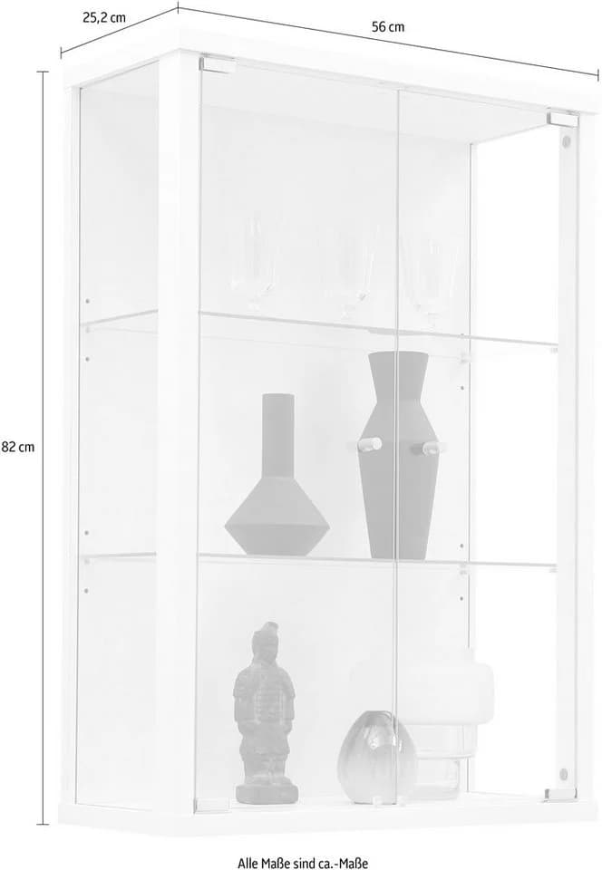 FIF MÖBEL Vitrine OPTIMA Weiß 2x Glastür Sammlervitrine