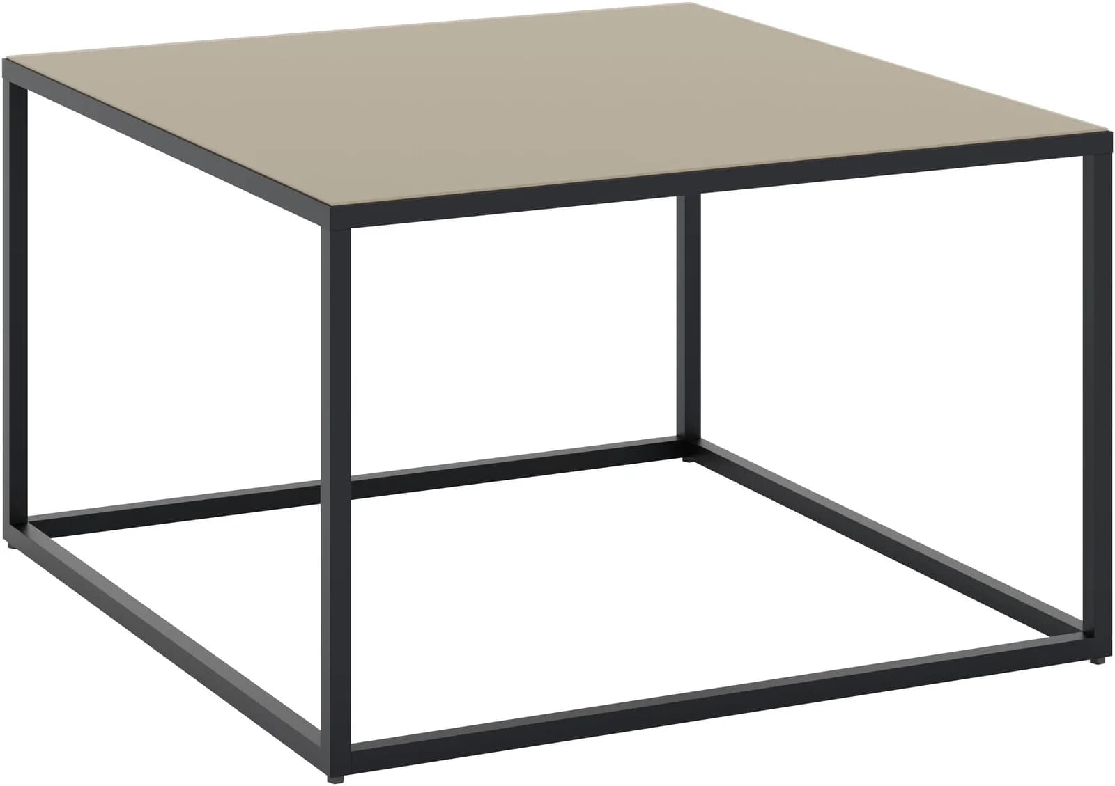 Couchtisch Reno Graphit Schwarz Glas Taupe Glanz