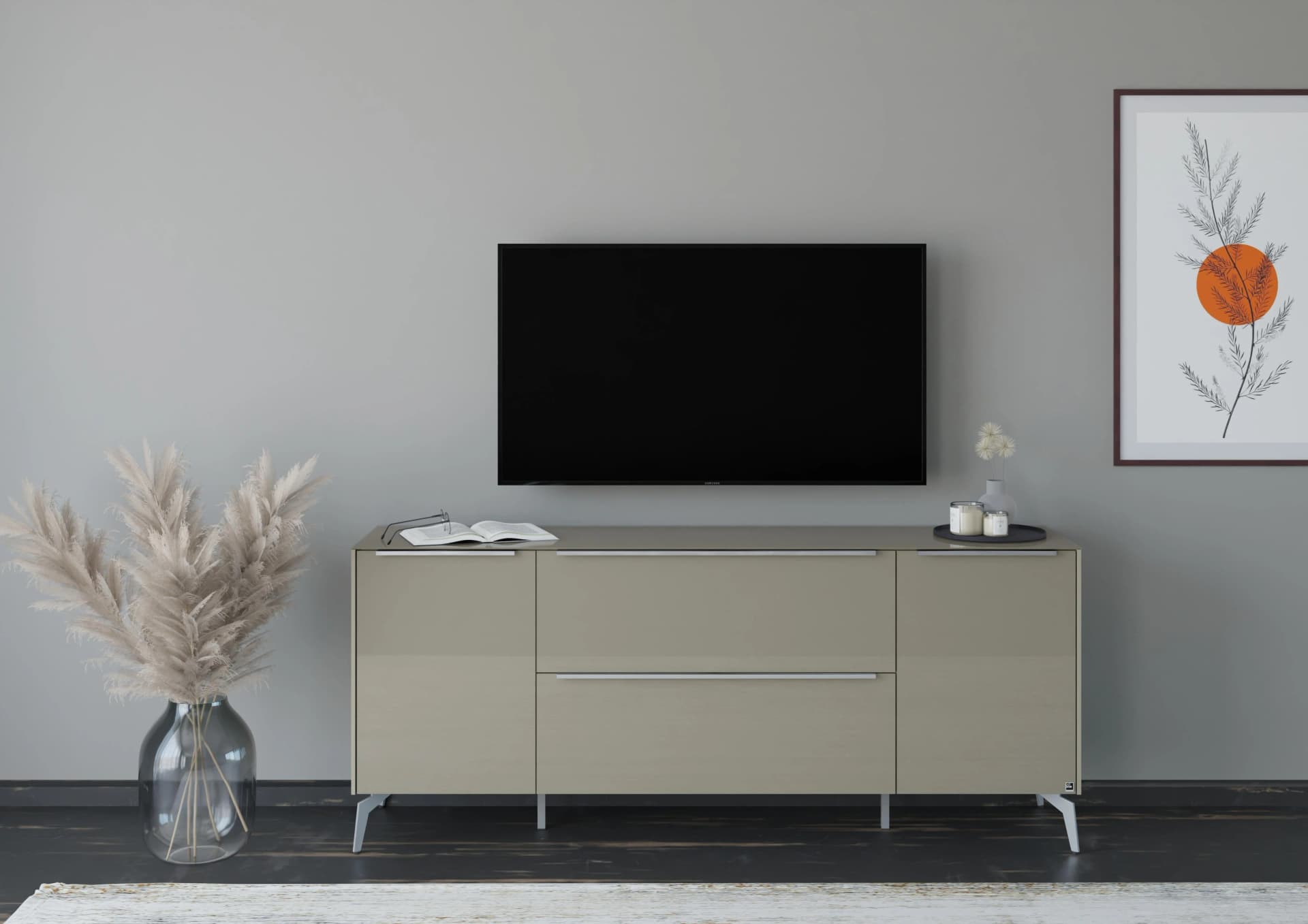 Set One by Musterring Lowboard Reno taupe matt Glas