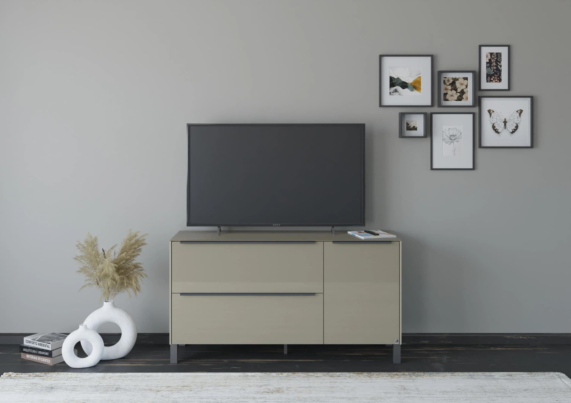 Lowboard Reno taupe matt Glas Set One by Musterring