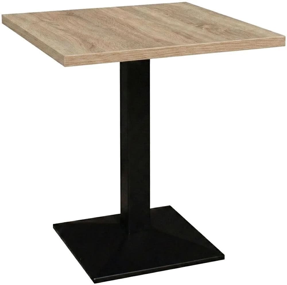 Mäusbacher Bistrotisch Big Bistro Metall 70x70 cm Eiche Sägerau Schwarz