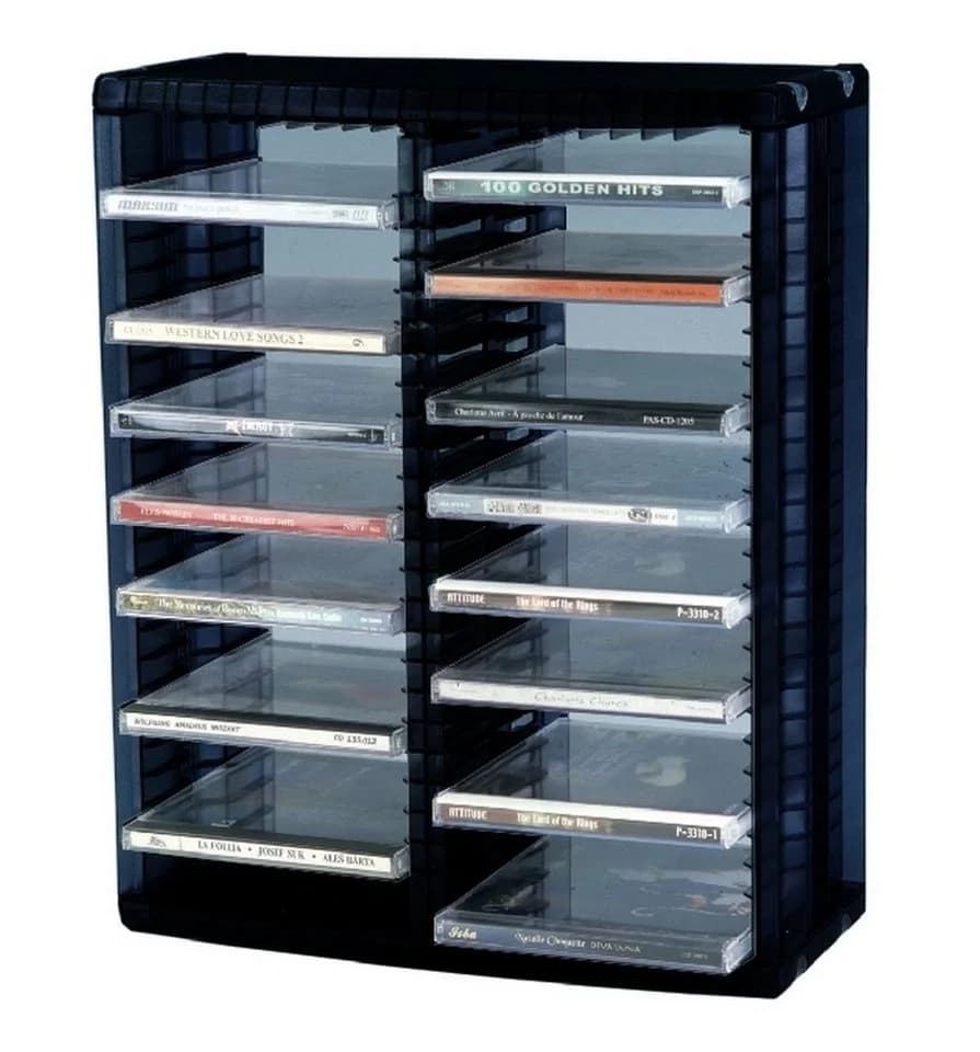 ProfiOffice CD-Regal Schwarz 52 CDs Erweiterbar