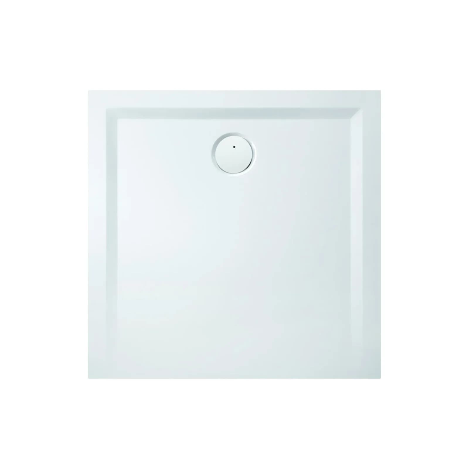 Hoesch Muna S Mineralguss-Duschwanne 90x90x3 cm Weiß Matt Solique