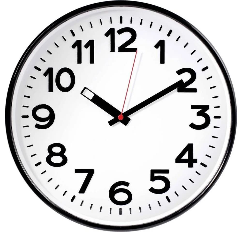 EuroTime 82320 Quarz Wanduhr Schwarz 30 cm