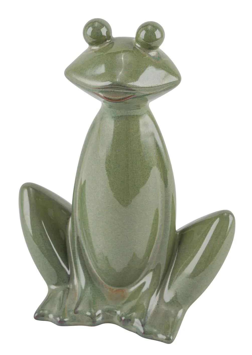 Frosch Keramik Grün Dekoration