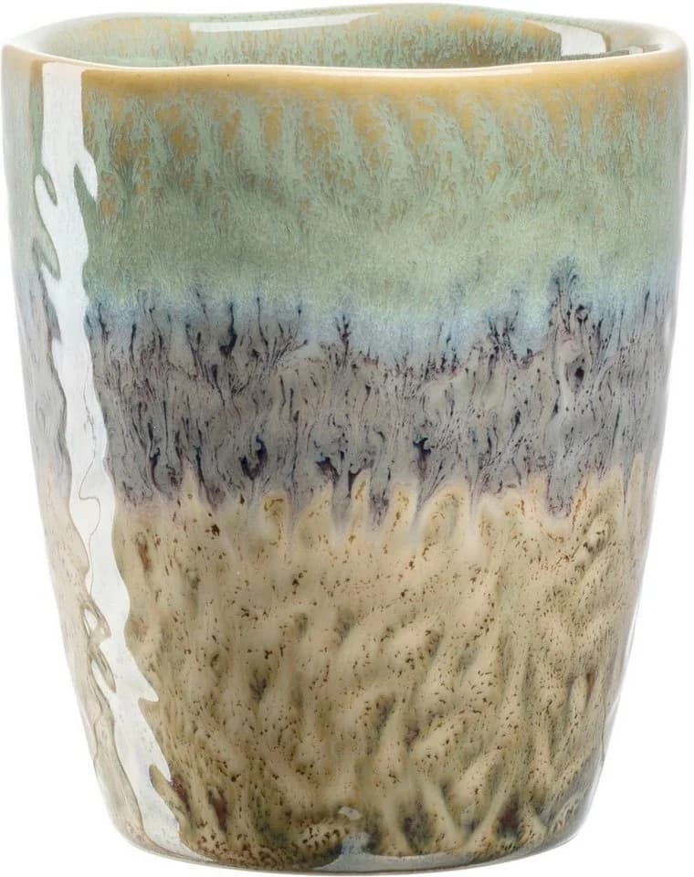Leonardo Becher MATERA 4-teilig Keramik Grün Anthrazit Beige