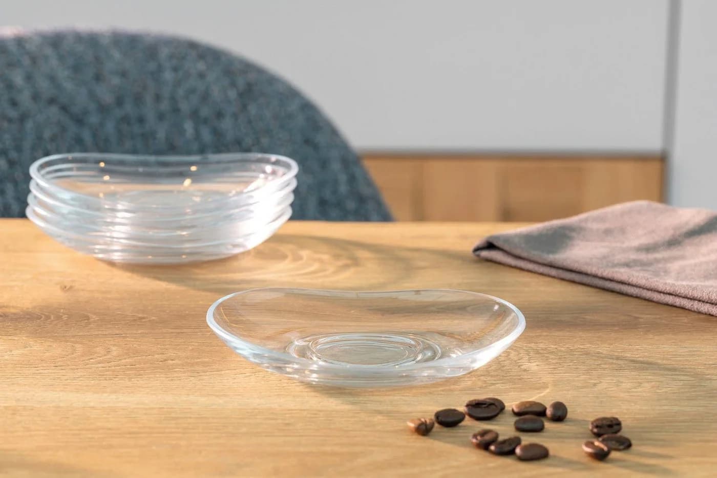 LEONARDO Untertasse Napoli 6er Set Glas Oval Weiß