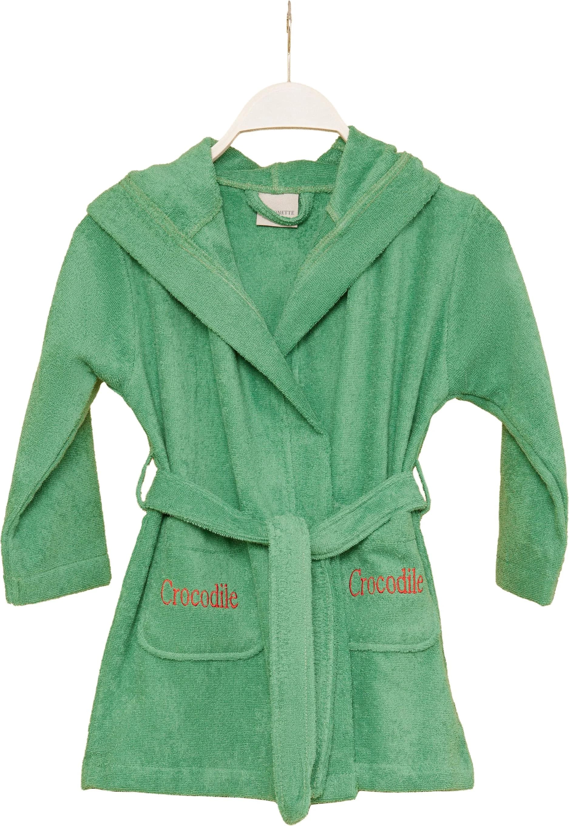 Kinderbademantel EGERIA Crocodile Grün 122/128 Baumwolle
