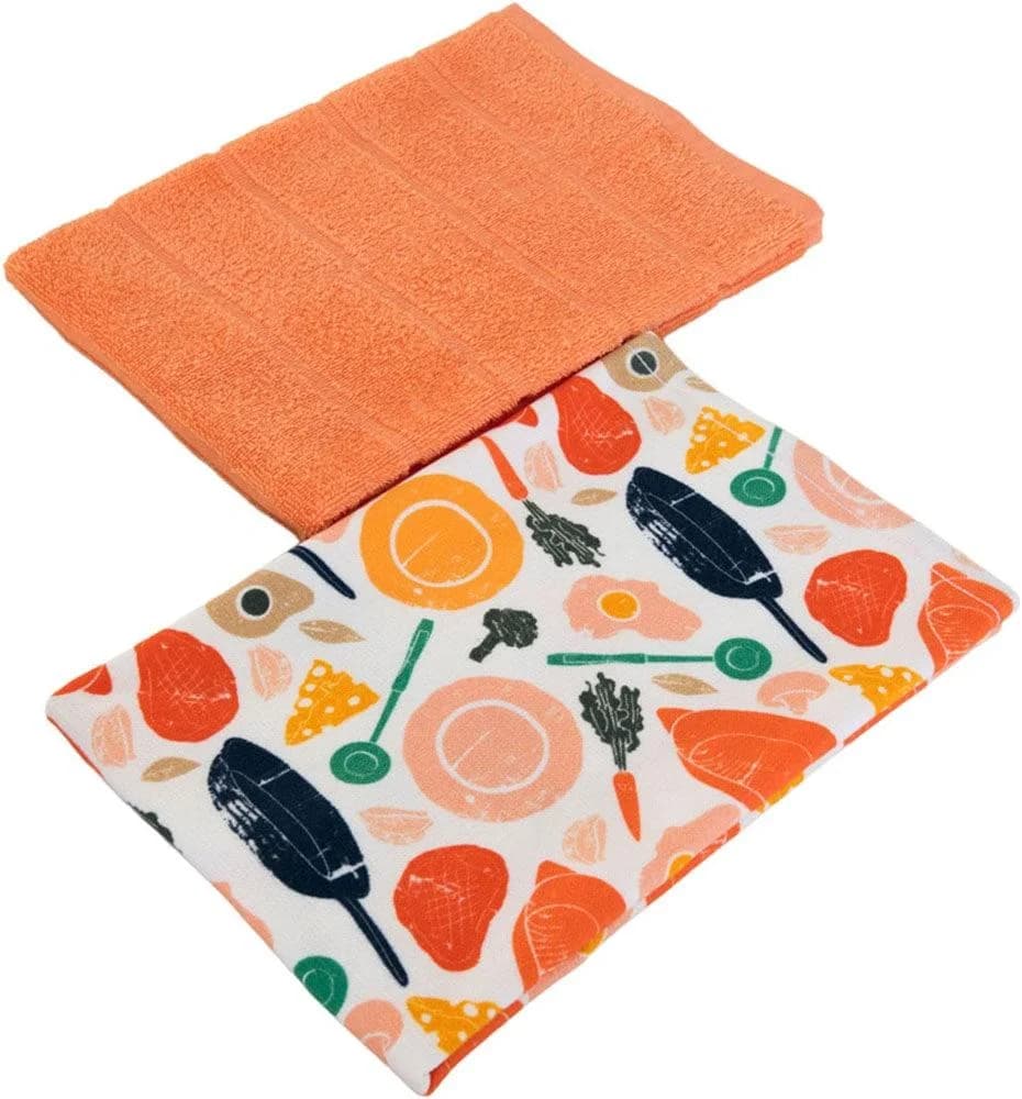Egeria Geschirrtuch PAN Orange 2er Pack 40x60 cm