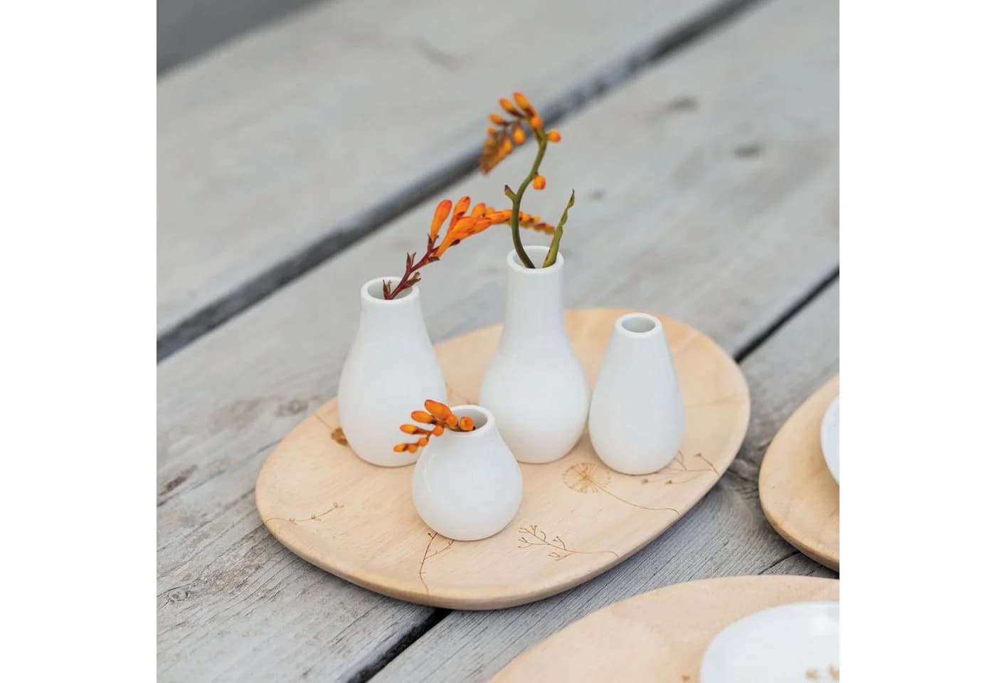 Räder Design Mini-Porzellanvasen 4er Set Weiß