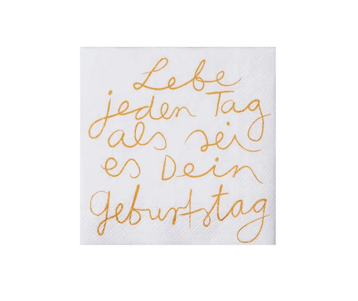 Servietten LEBE JEDEN TAG Mehrfarbig