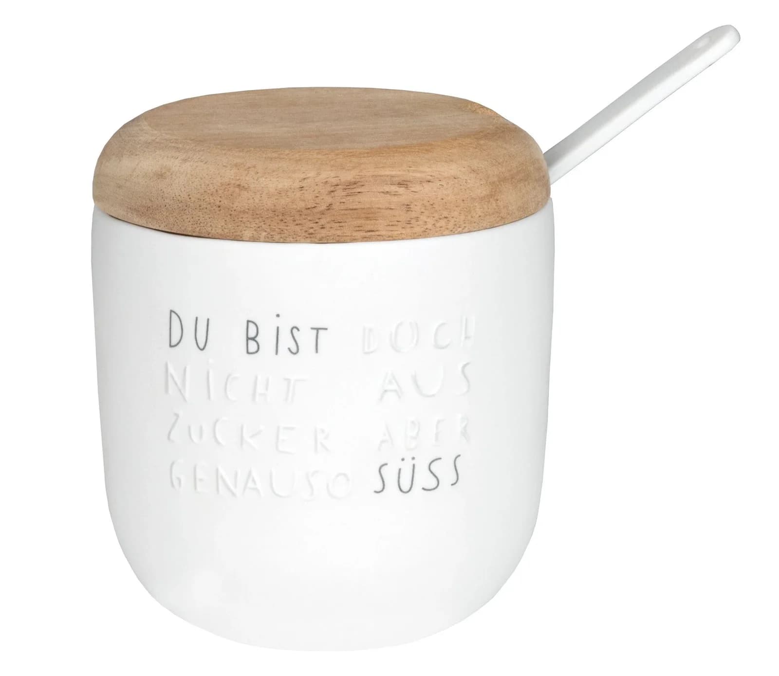 Räder Zuckerdose 'DU BIST DOCH NICHT' Weiß Modern