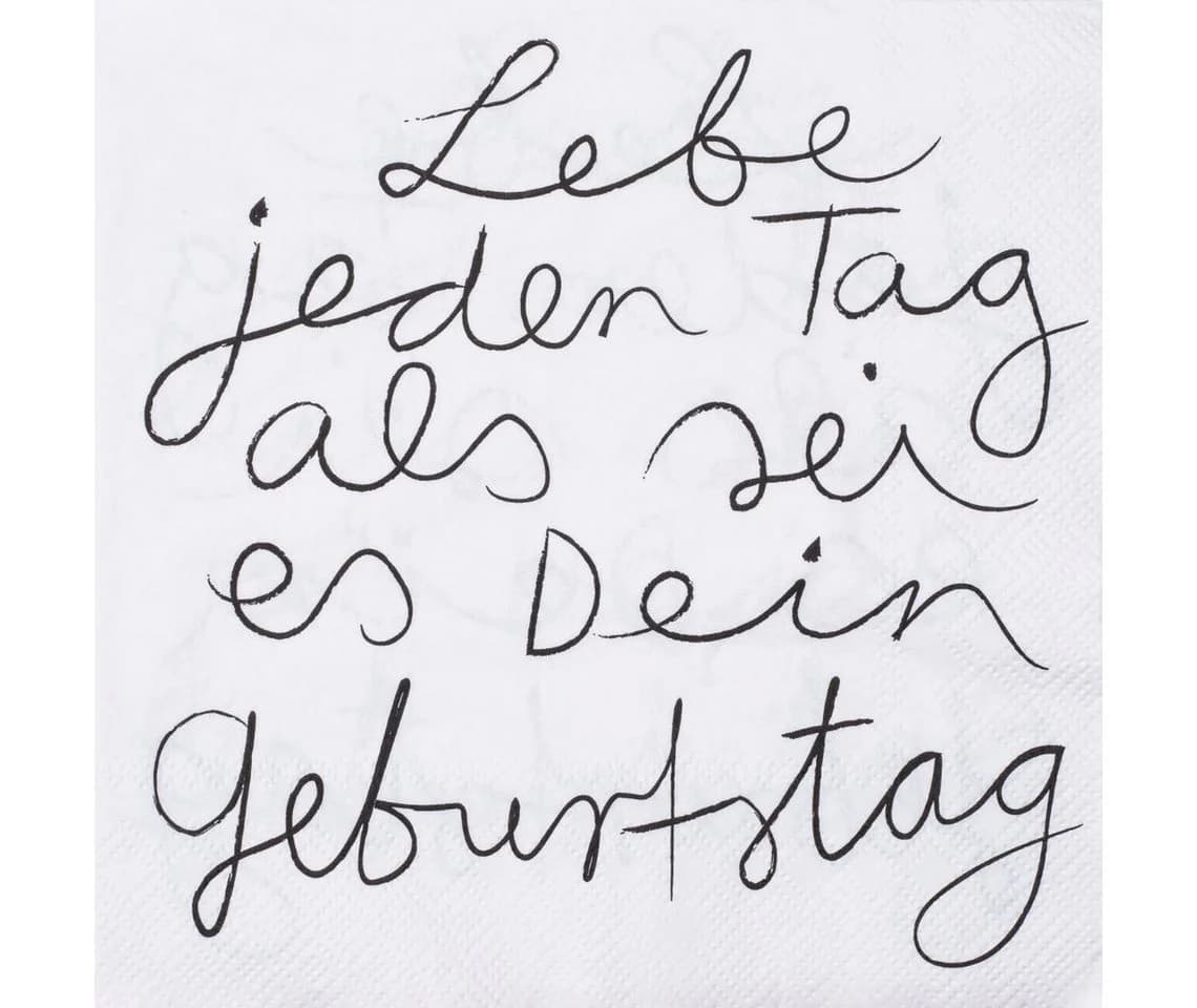 Räder Design Papierserviette 33x33 cm Motiv Spruch Greige