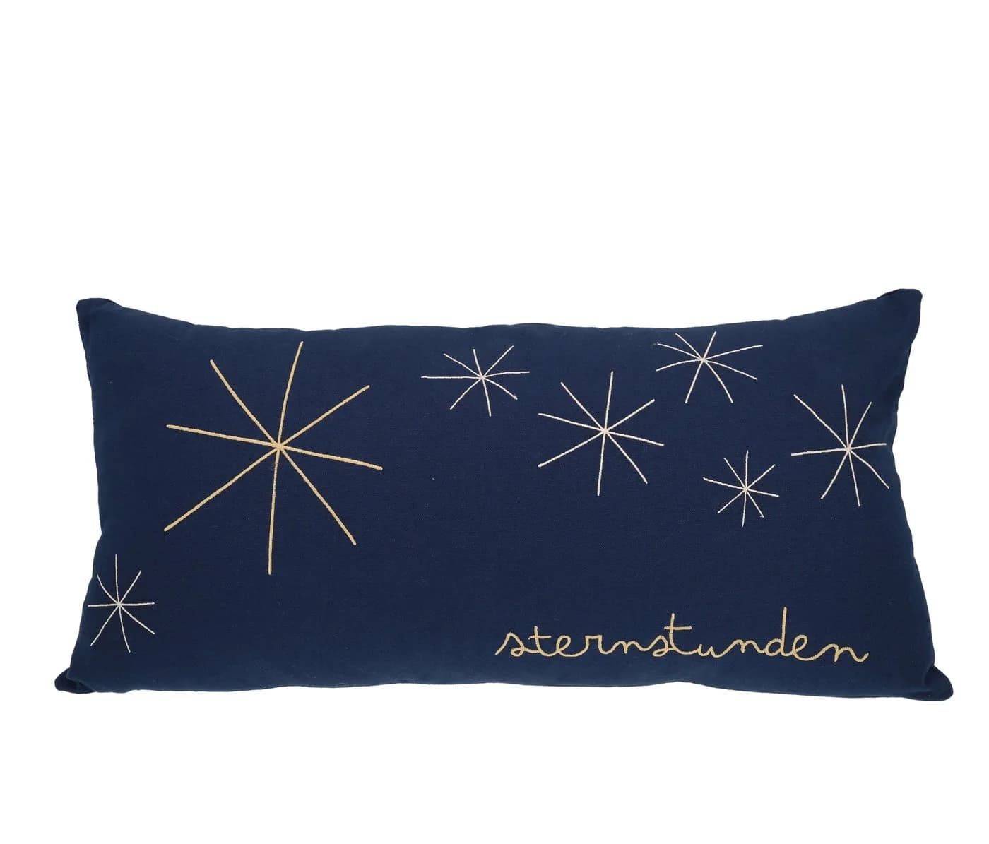 Räder Design Dekokissen "Sternstunden" Blau Gold Sternenmotiv