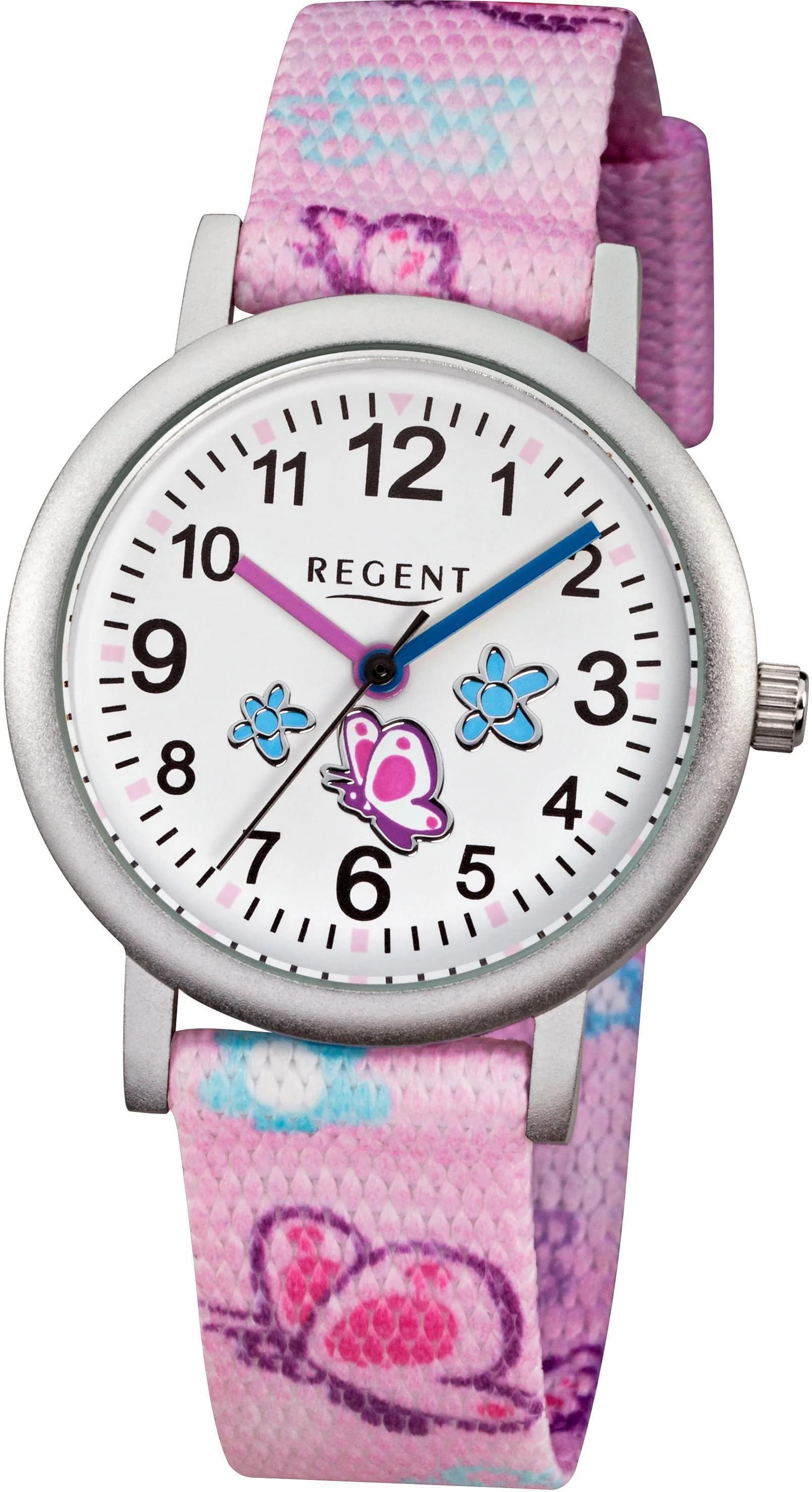 Regent Kinderuhr Quarz Rosa Nylon 30mm