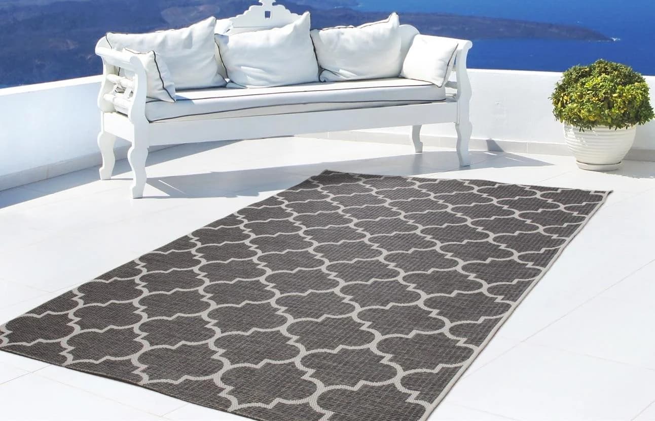 Lalee Läufer Sunset 604 Grau Sisal-Optik Indoor Outdoor Teppich