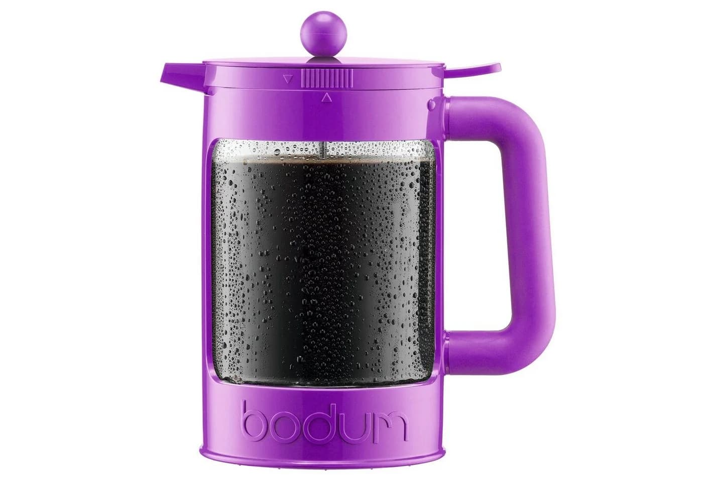 Bodum Eiskaffee French Press Kanne 1,5L Violett mit Handpresse