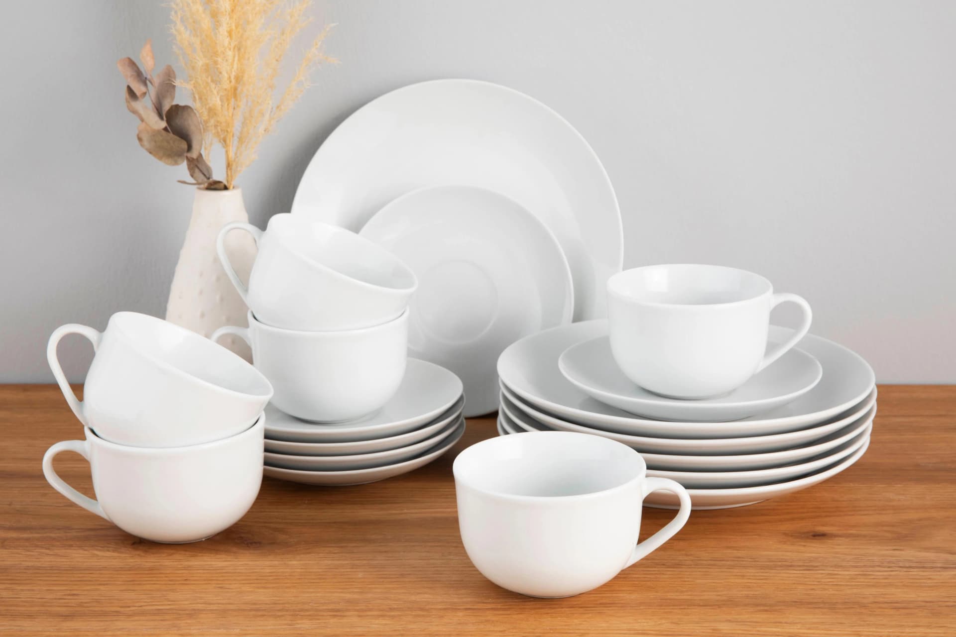 Kaffeeservice Alff 18-tlg. Weiß Porzellan OTTO HOME