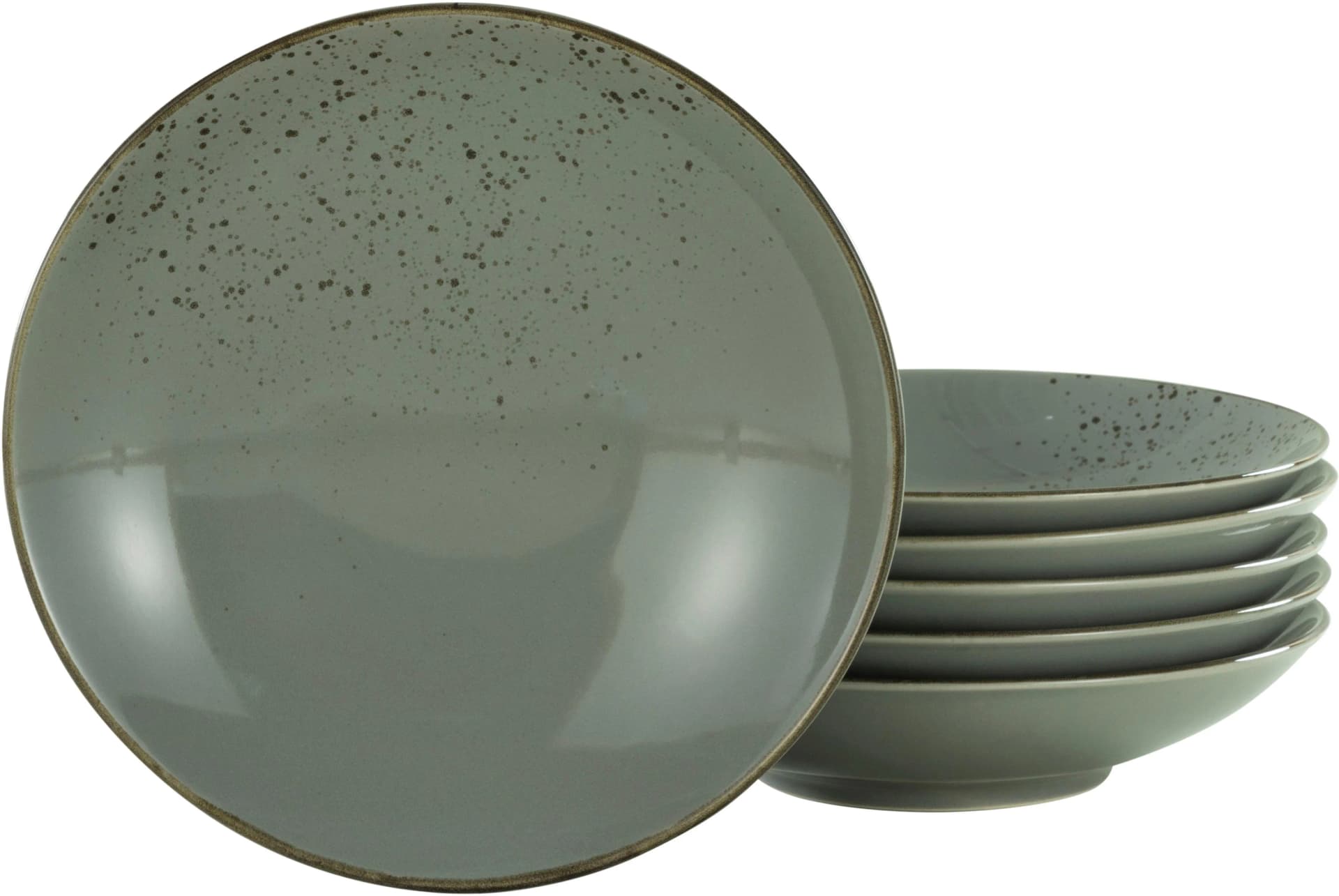 Creatable Suppenteller Set 6-tlg. Grau Steinzeug 22 cm