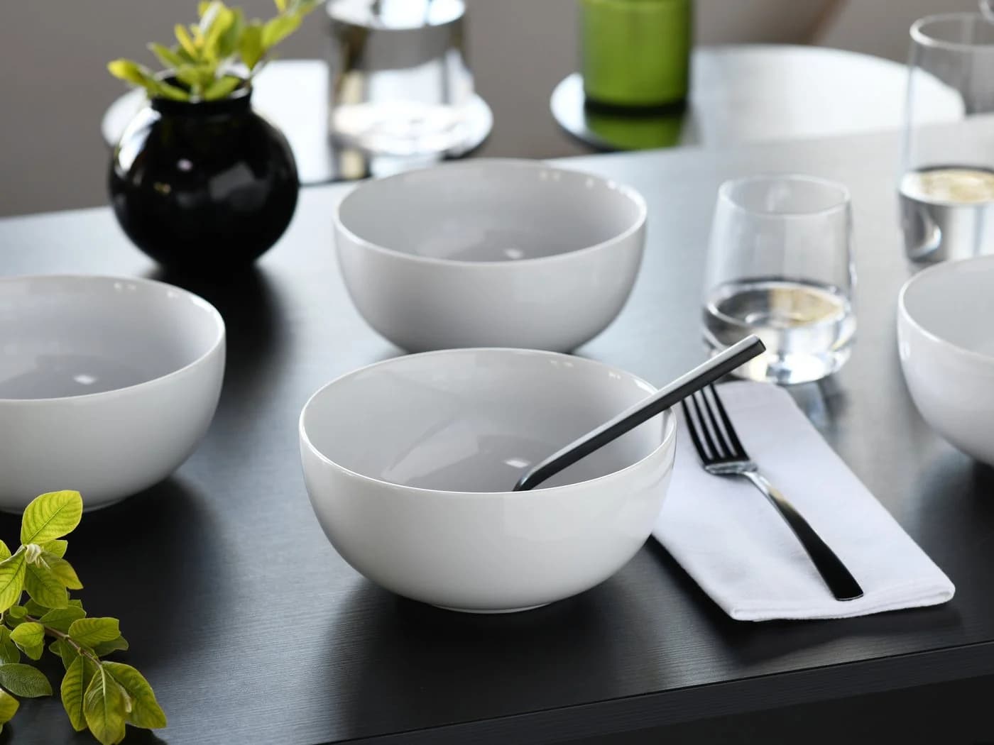 CreaTable Buddhabowl Set 4-tlg. Weiß Porzellan